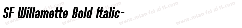SF Willamette Bold Italic字体转换